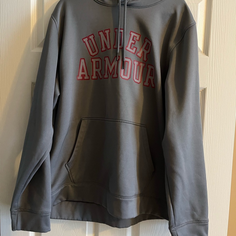 Under Armour Gray Hoodie with Red Accents